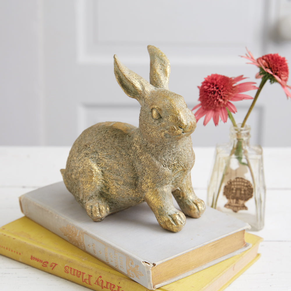 Gold Rabbit Statue - Bombay Mercantile