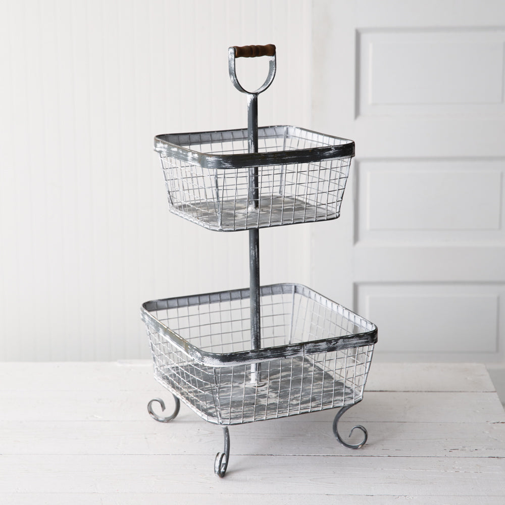 Ellison Two-Tier Wire Caddy - Bombay Mercantile