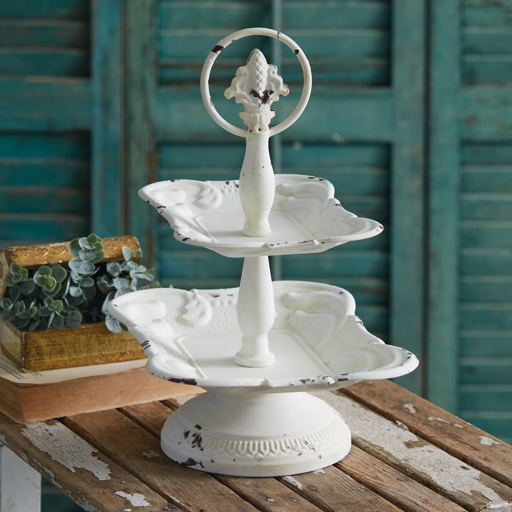 Two-Tiered Ariella Tray - Bombay Mercantile