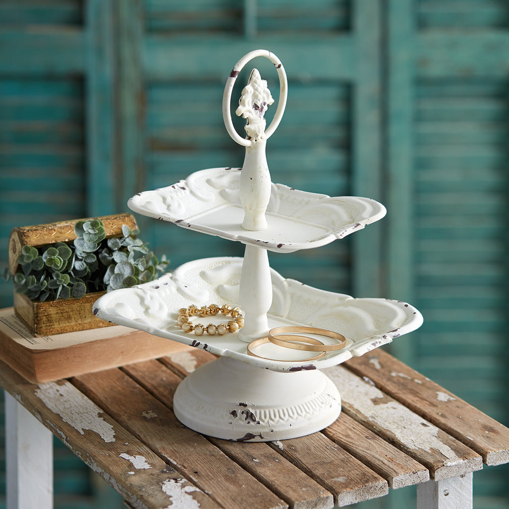 Two-Tiered Ariella Tray - Bombay Mercantile