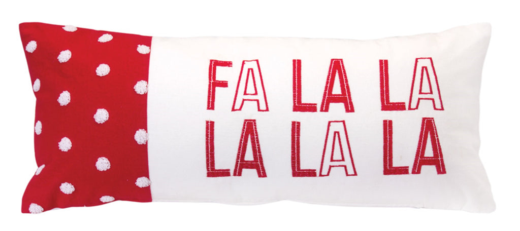 FA LA LA LA LA cotton Pillow - Bombay Mercantile