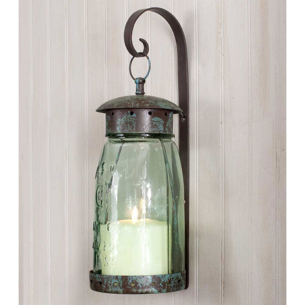 Quart Mason Jar Hanging Wall Sconce - Bombay Mercantile