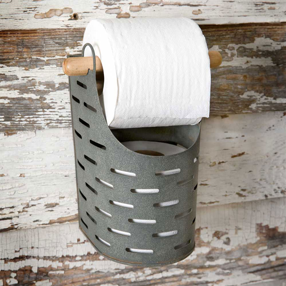 Olive Bucket Toilet Paper Holder - Bombay Mercantile