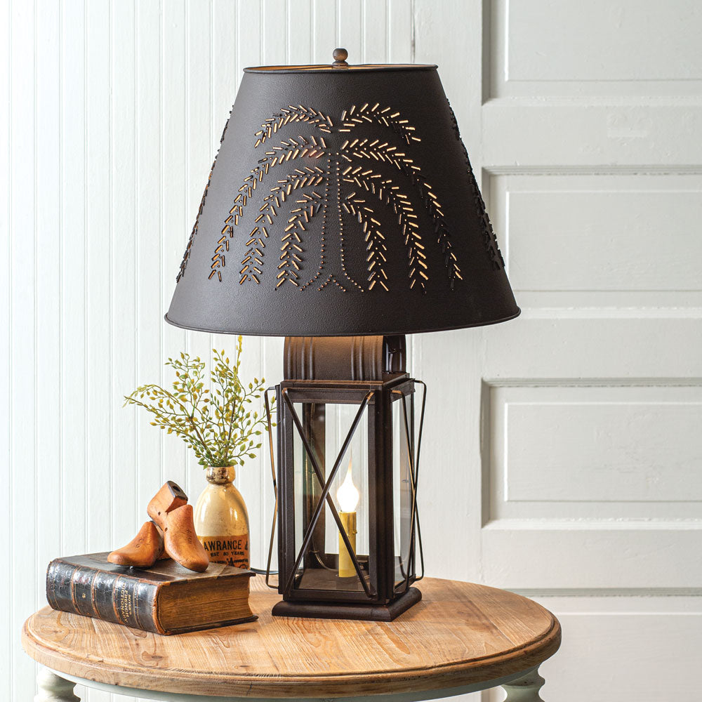 Large Milkhouse 4-Way Lamp with Shade - Bombay Mercantile
