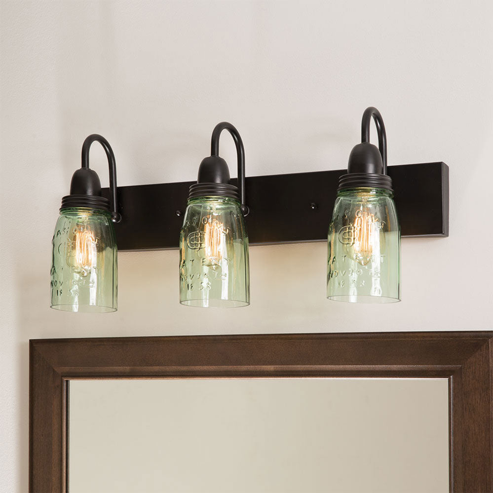 Mason Jar Vanity Lamp - Bombay Mercantile
