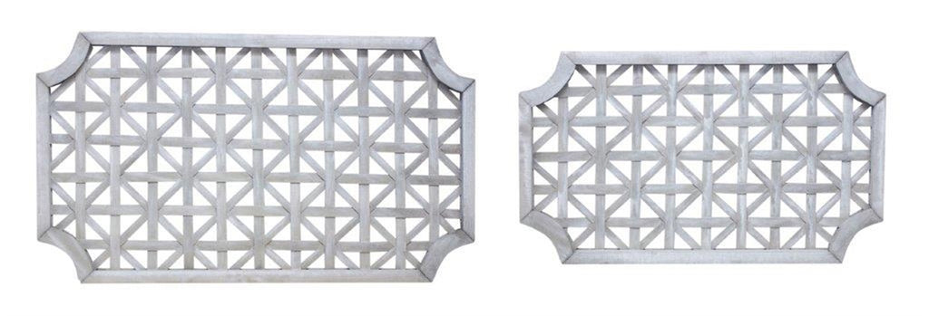 Set of 2 Wood Wall hanging - Bombay Mercantile