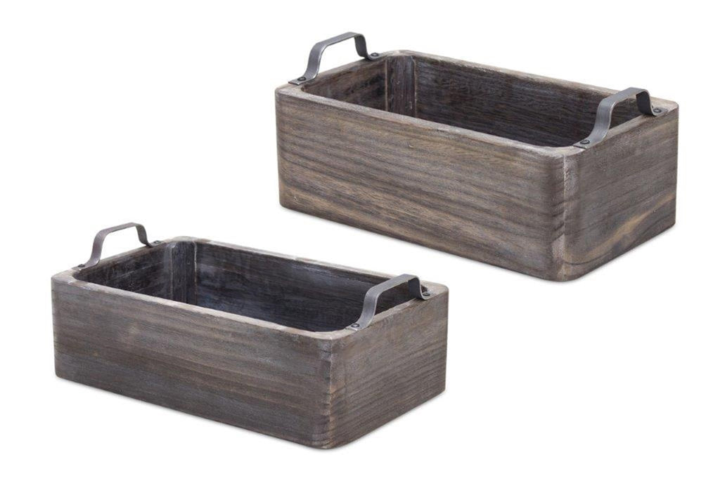 Set of 2 Wooden Tray - Bombay Mercantile