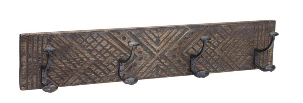 Carved Wall Hooks - Bombay Mercantile