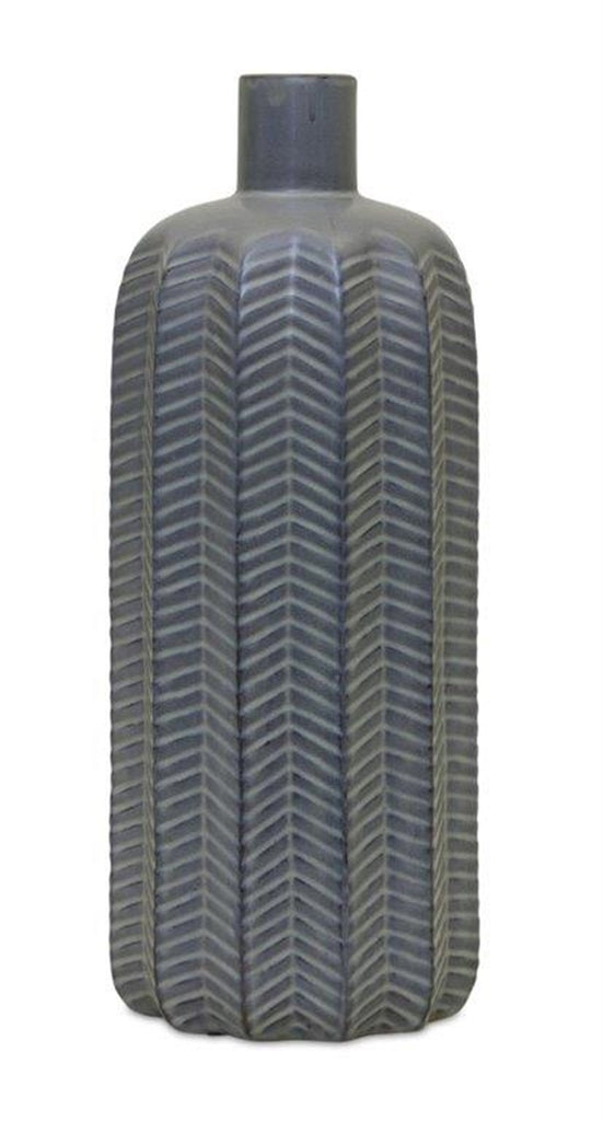 Terra Cotta Grey Vase - Bombay Mercantile