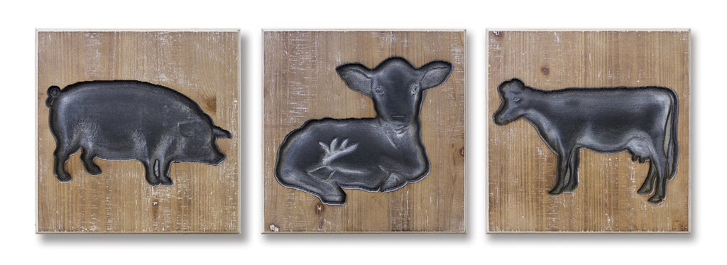 Animal Plaque, Set of 2 - Bombay Mercantile