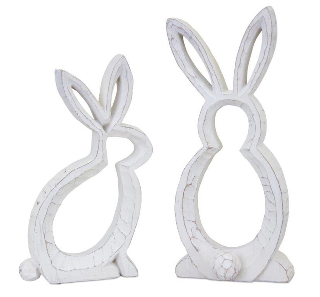 Set of 2 Bunny Outline - Bombay Mercantile