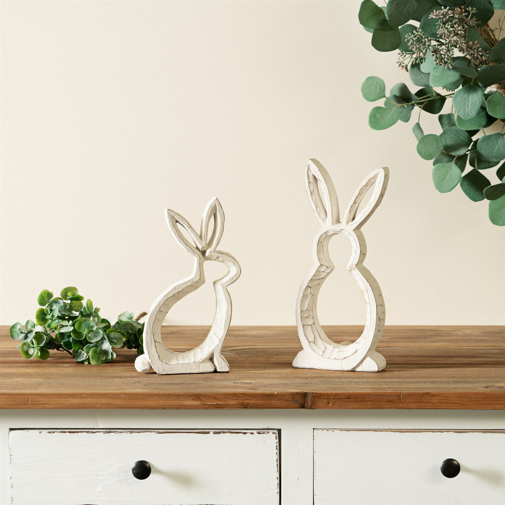 Set of 2 Bunny Outline - Bombay Mercantile