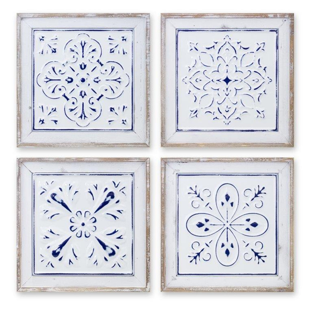 Ceiling Tile Plaque, Set of 4 - Bombay Mercantile