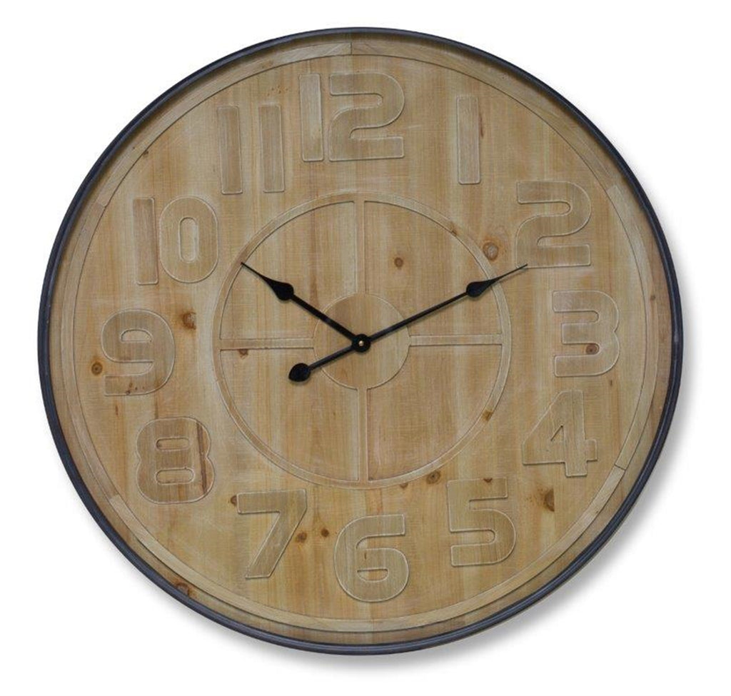 Neutral MDF/ Iron Wall clock - Bombay Mercantile