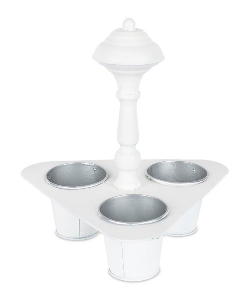 White Metal Pot Holder - Bombay Mercantile