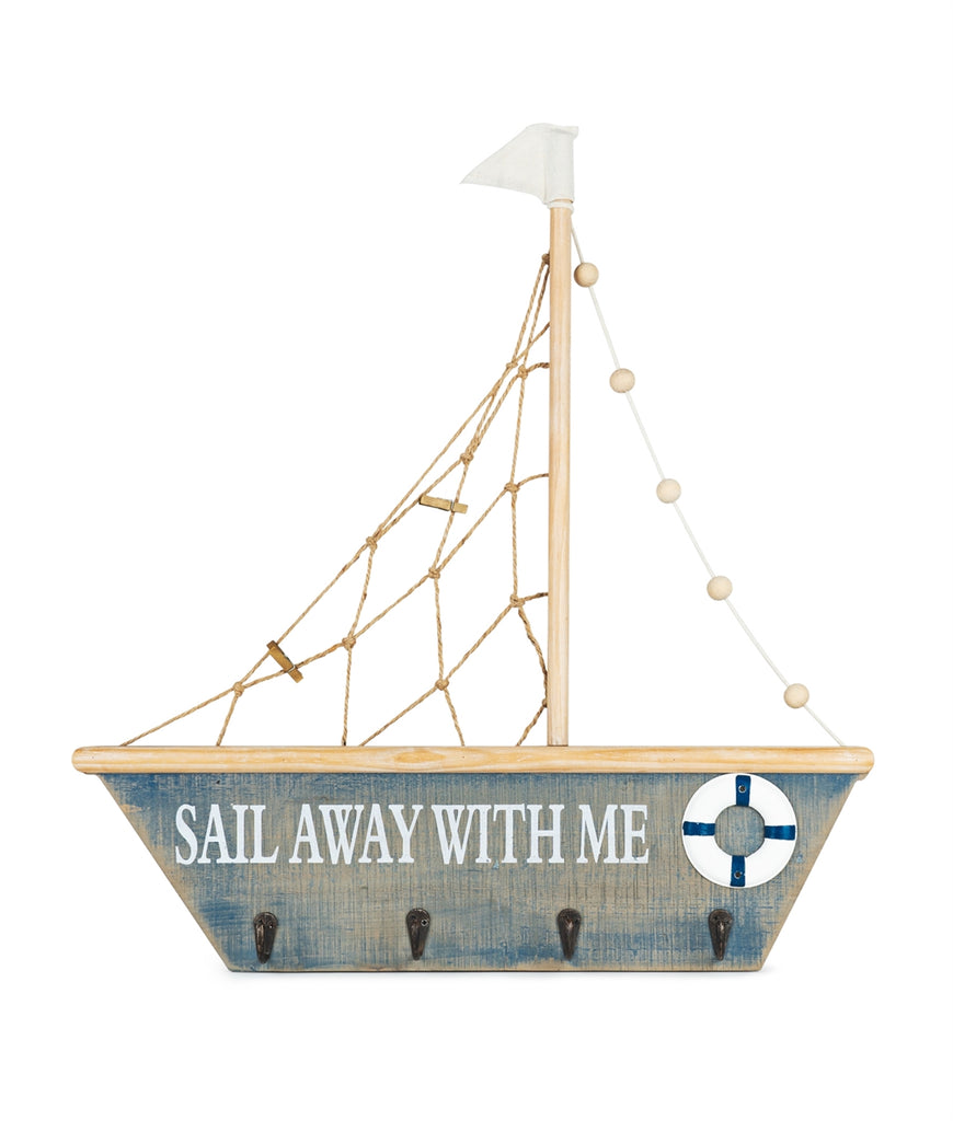 Sail boat with hooks - Bombay Mercantile