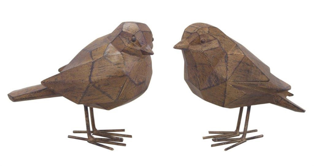 Resin Metal Bird, Set of 2 - Bombay Mercantile