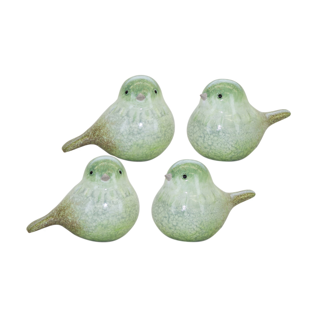 Terra cotta Birds, Set of 4 - Bombay Mercantile