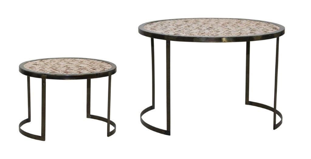 Set of 2 Pedestal - Bombay Mercantile