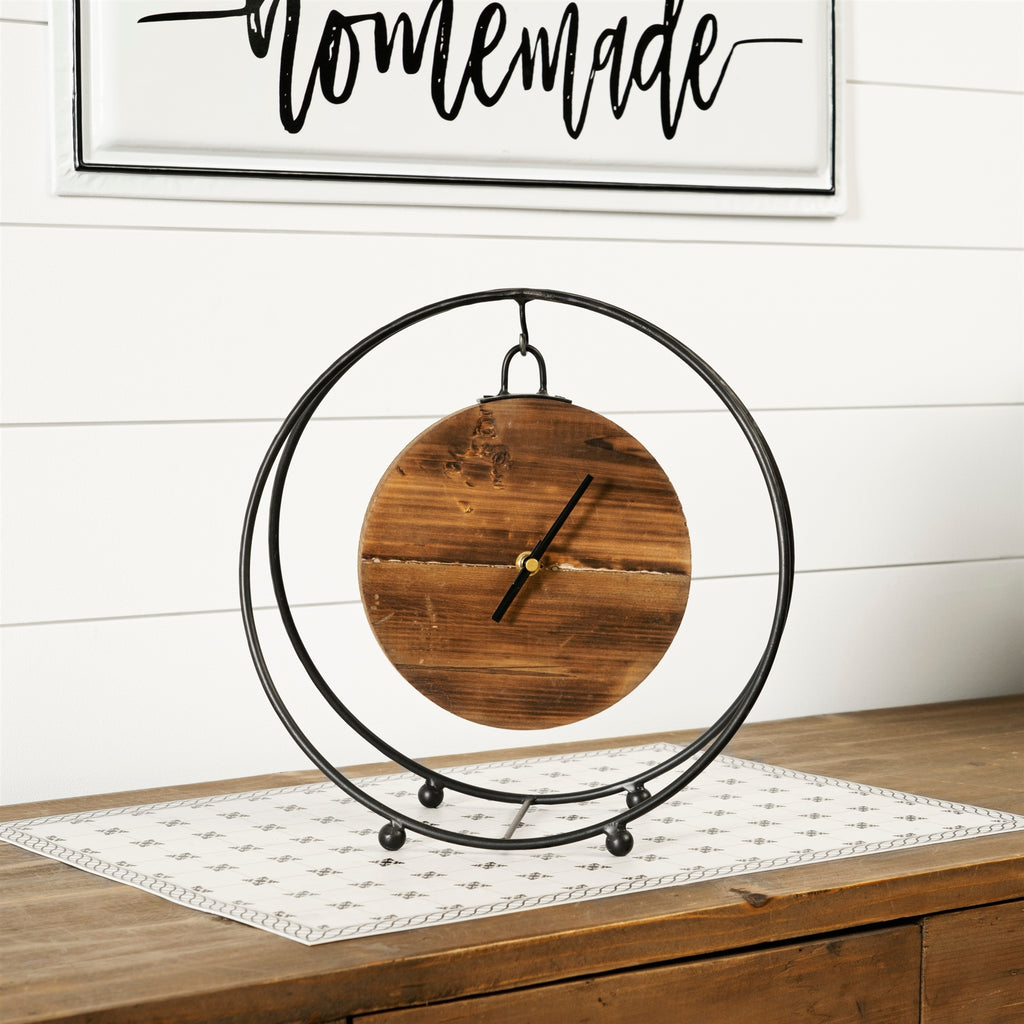 Table clock in a ring - Bombay Mercantile