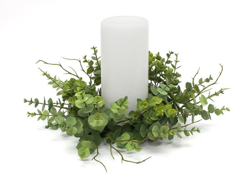 Eucalyptus 17.5"D Candle Rings - Bombay Mercantile