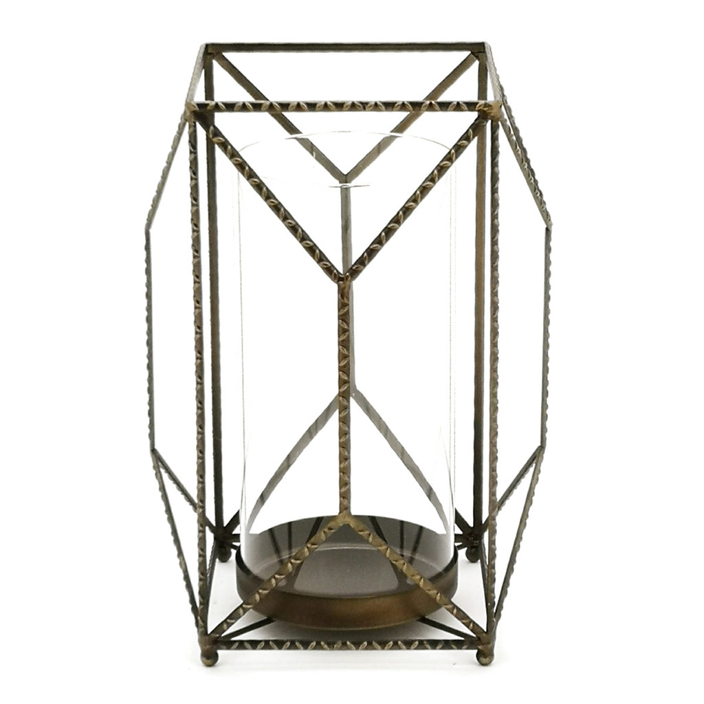 Caged Glass Candle Holder - Bombay Mercantile