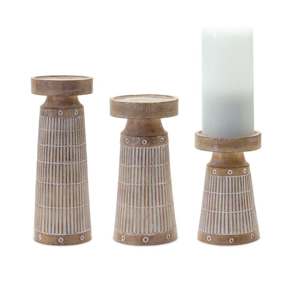 Platform Candle Holder, Set of 3 - Bombay Mercantile