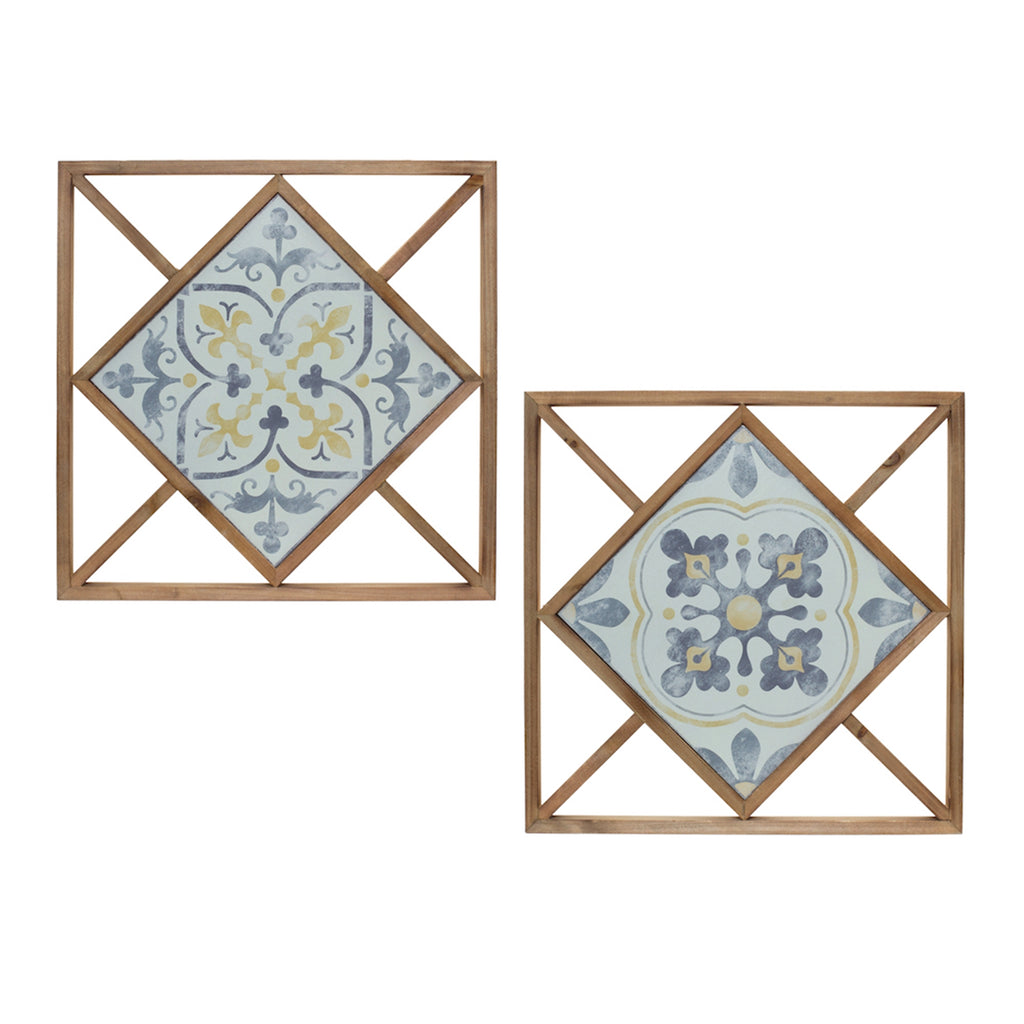 Wall Tile, Set of 2 - Bombay Mercantile