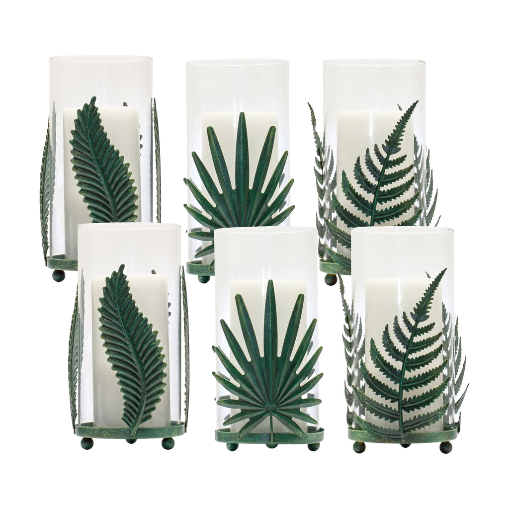 Set of 6 Leafy Candle Holder - Bombay Mercantile