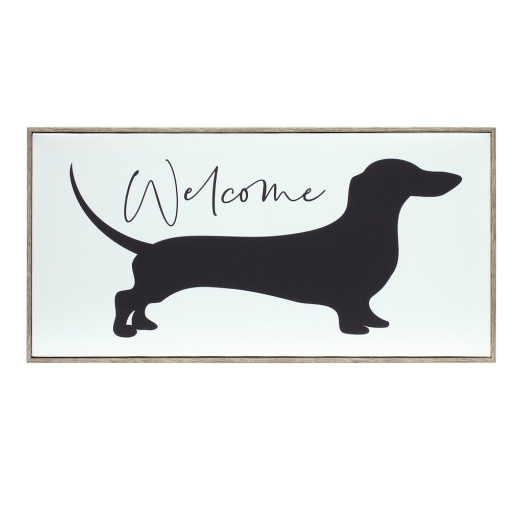 Framed Dog/ Welcome Print - Bombay Mercantile
