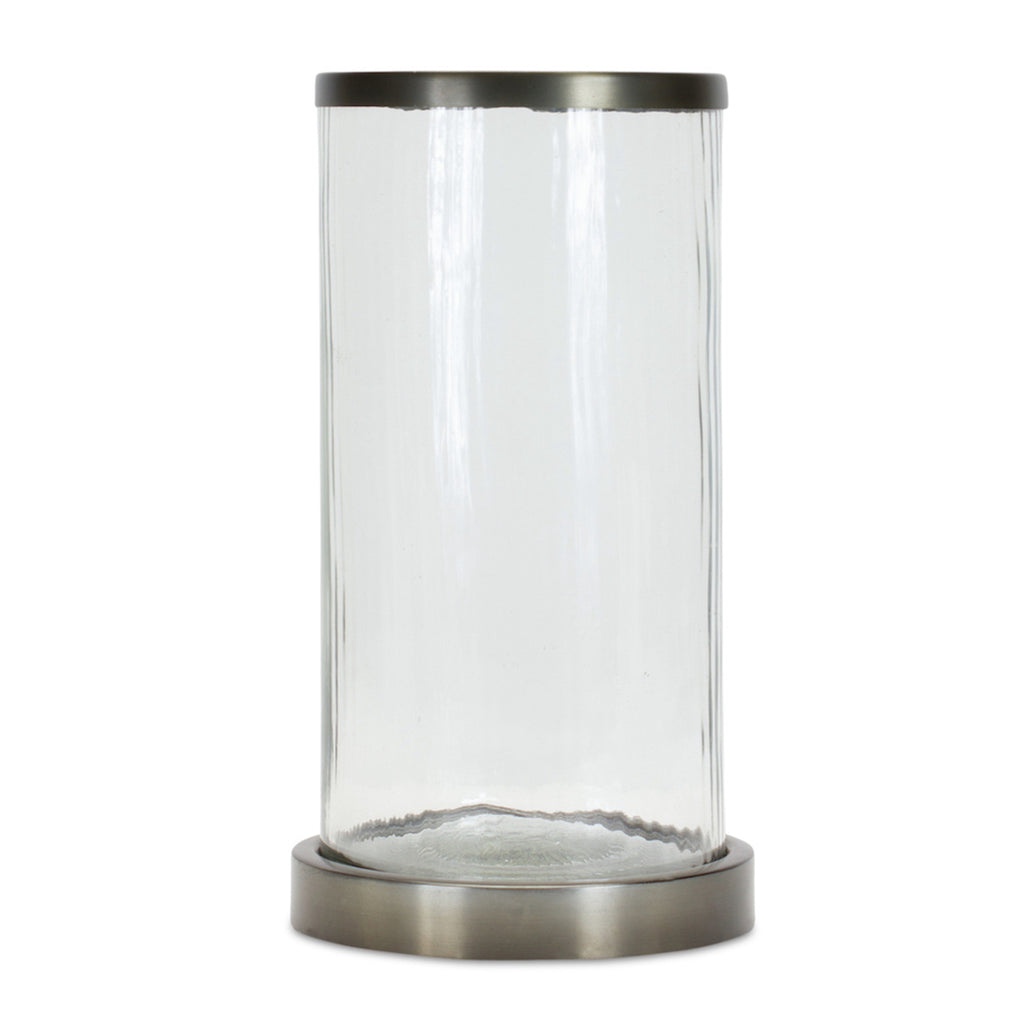 Glass/ Iron Candle Holder - Bombay Mercantile