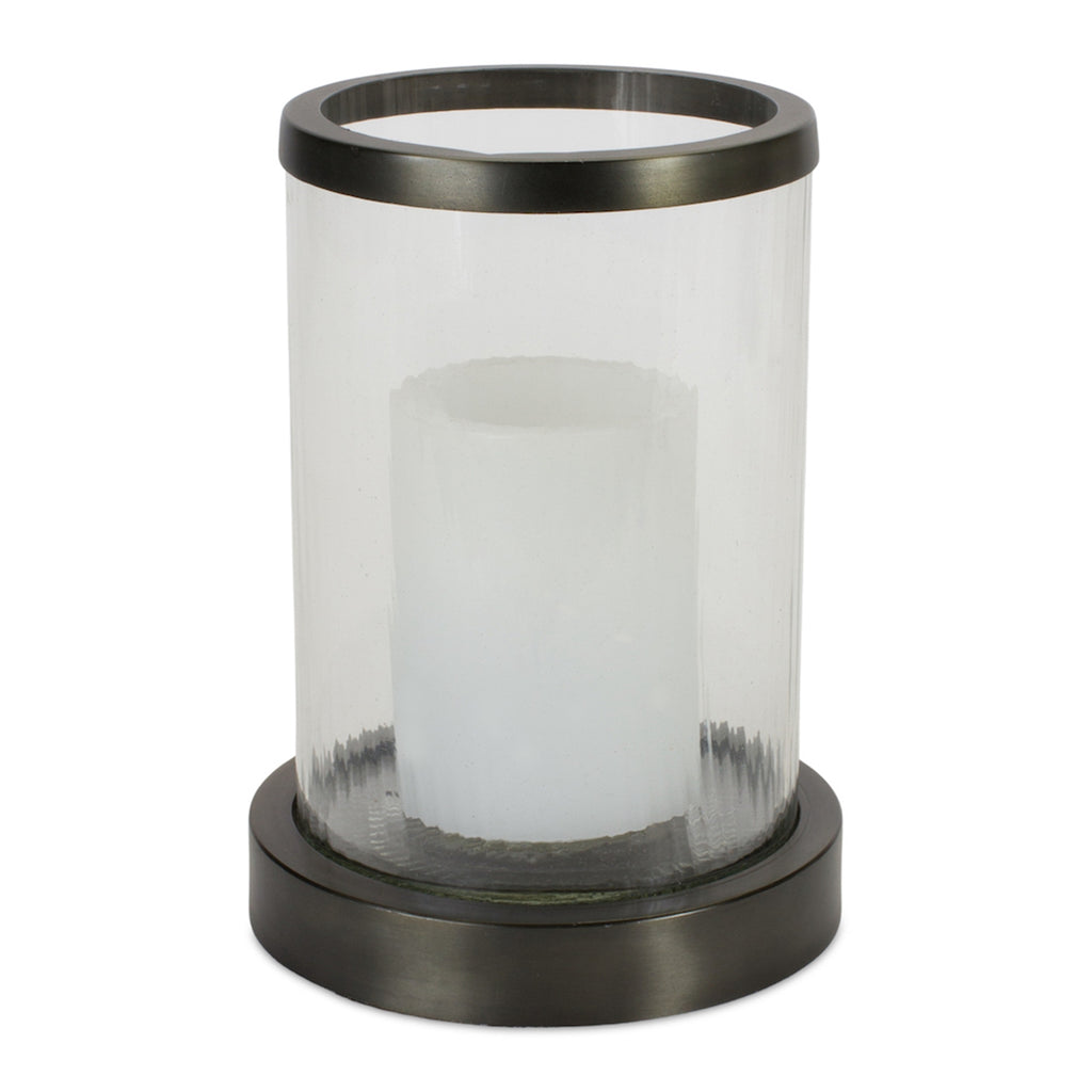 Glass/ Iron Candle Holder - Bombay Mercantile