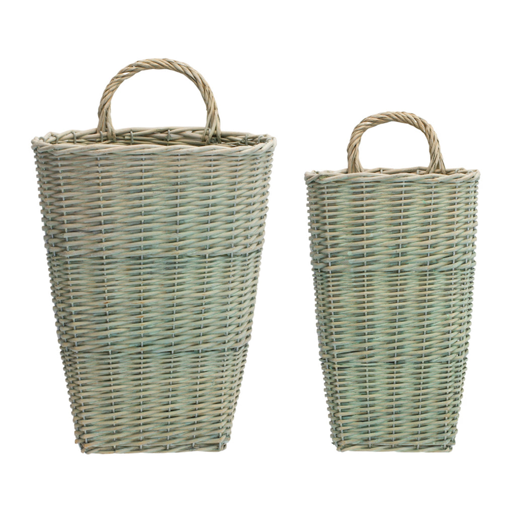 Set of 2 Wicker Basket - Bombay Mercantile