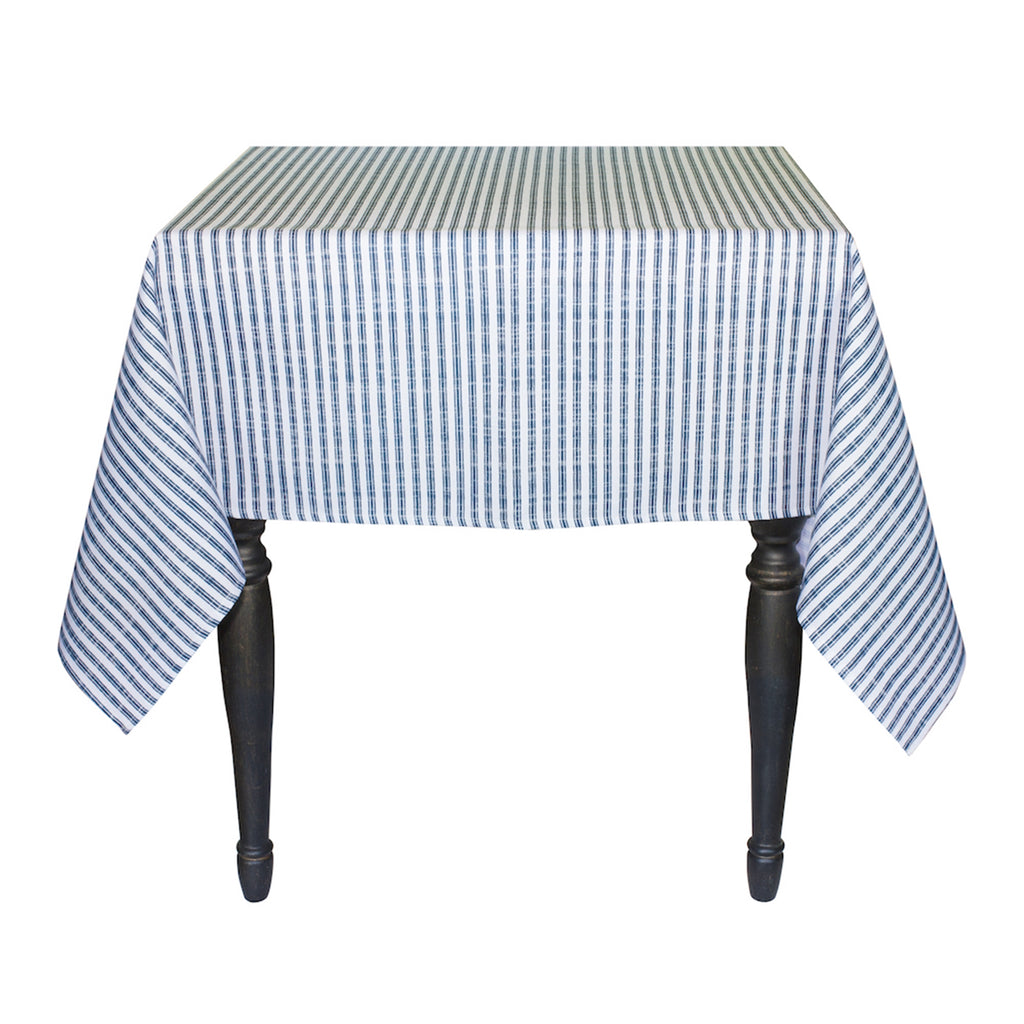 Polyester Blue/ White Table Cloth - Bombay Mercantile
