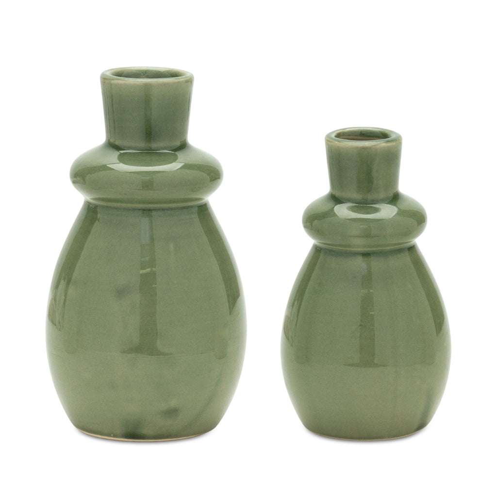 Black Grey Terracotta Vase - Bombay Mercantile