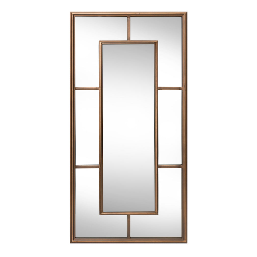 Iron Glass Rectangular Mirror - Bombay Mercantile
