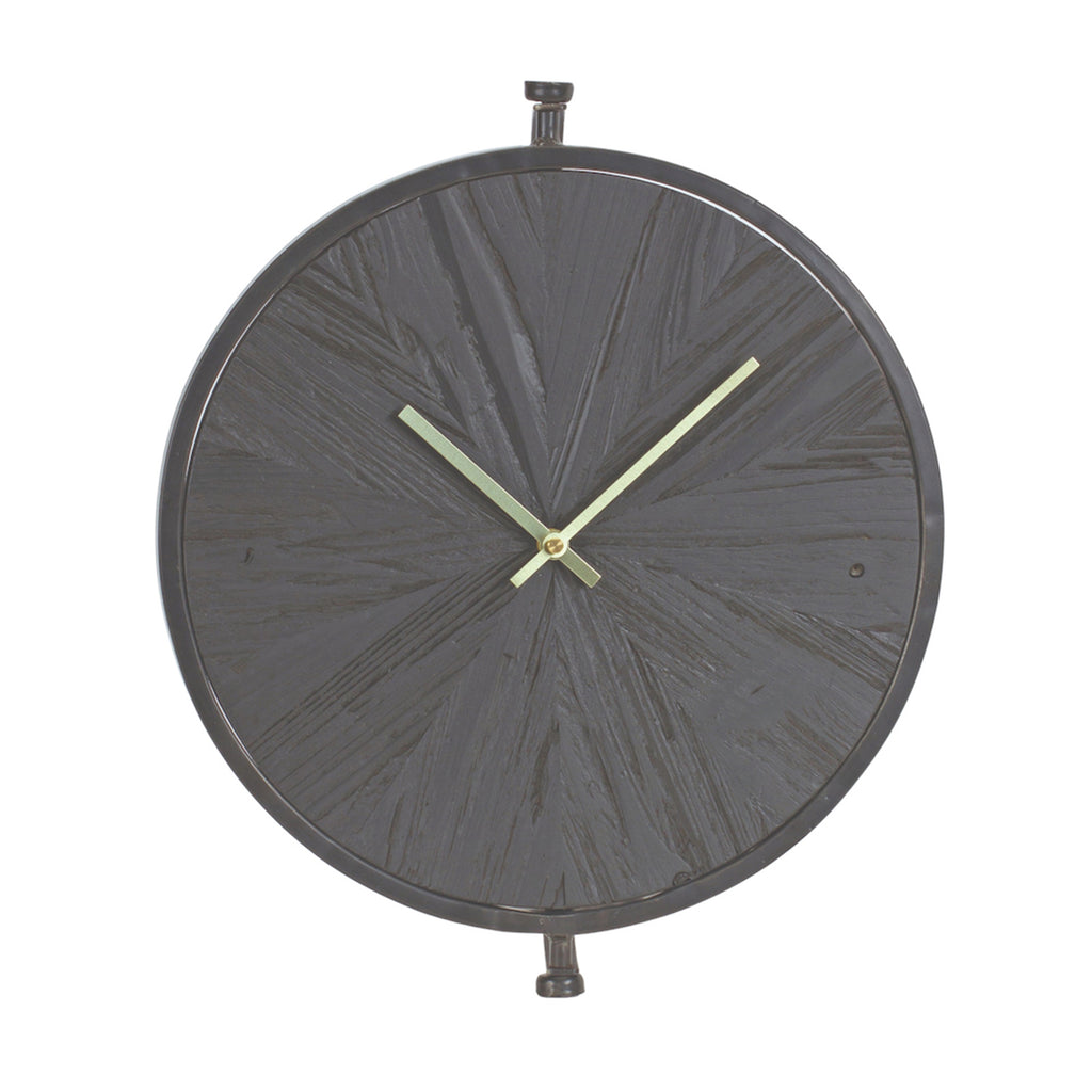Grey Textured Wall Clock - Bombay Mercantile