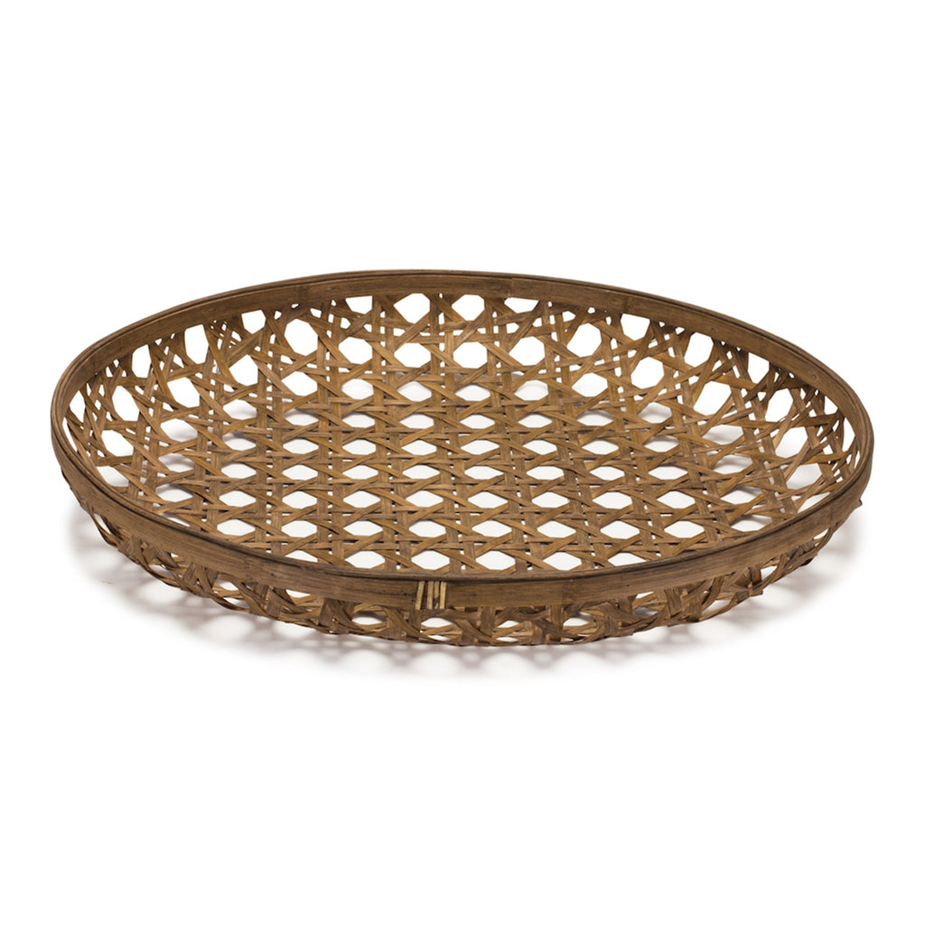 Bamboo Woven Tray - Bombay Mercantile