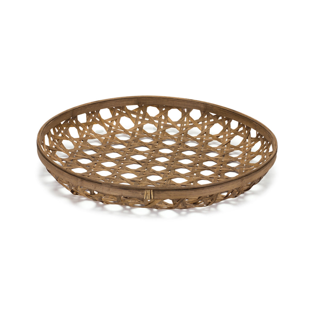 Bamboo Woven Tray - Bombay Mercantile