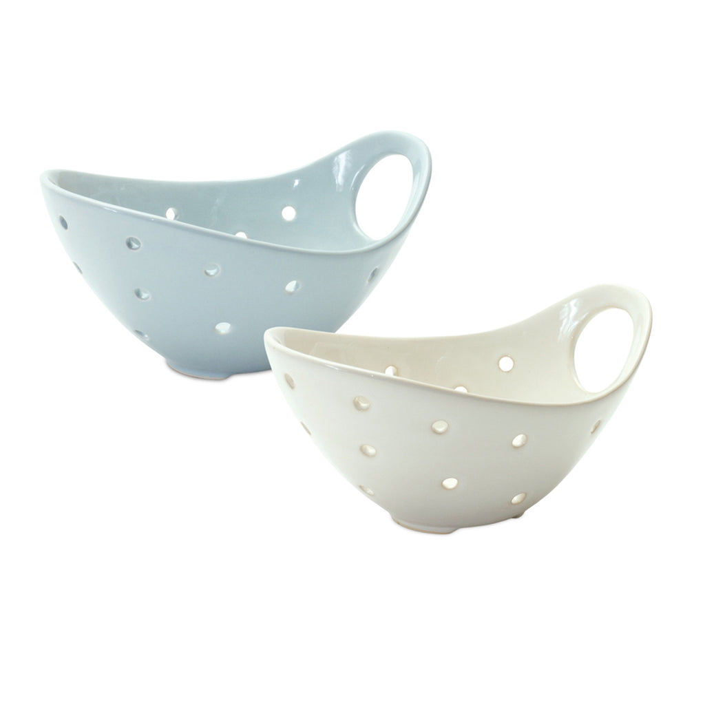 Set of 4, Ceramic Colander - Bombay Mercantile