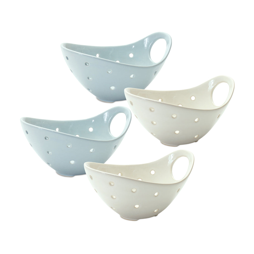 Set of 4, Ceramic Colander - Bombay Mercantile