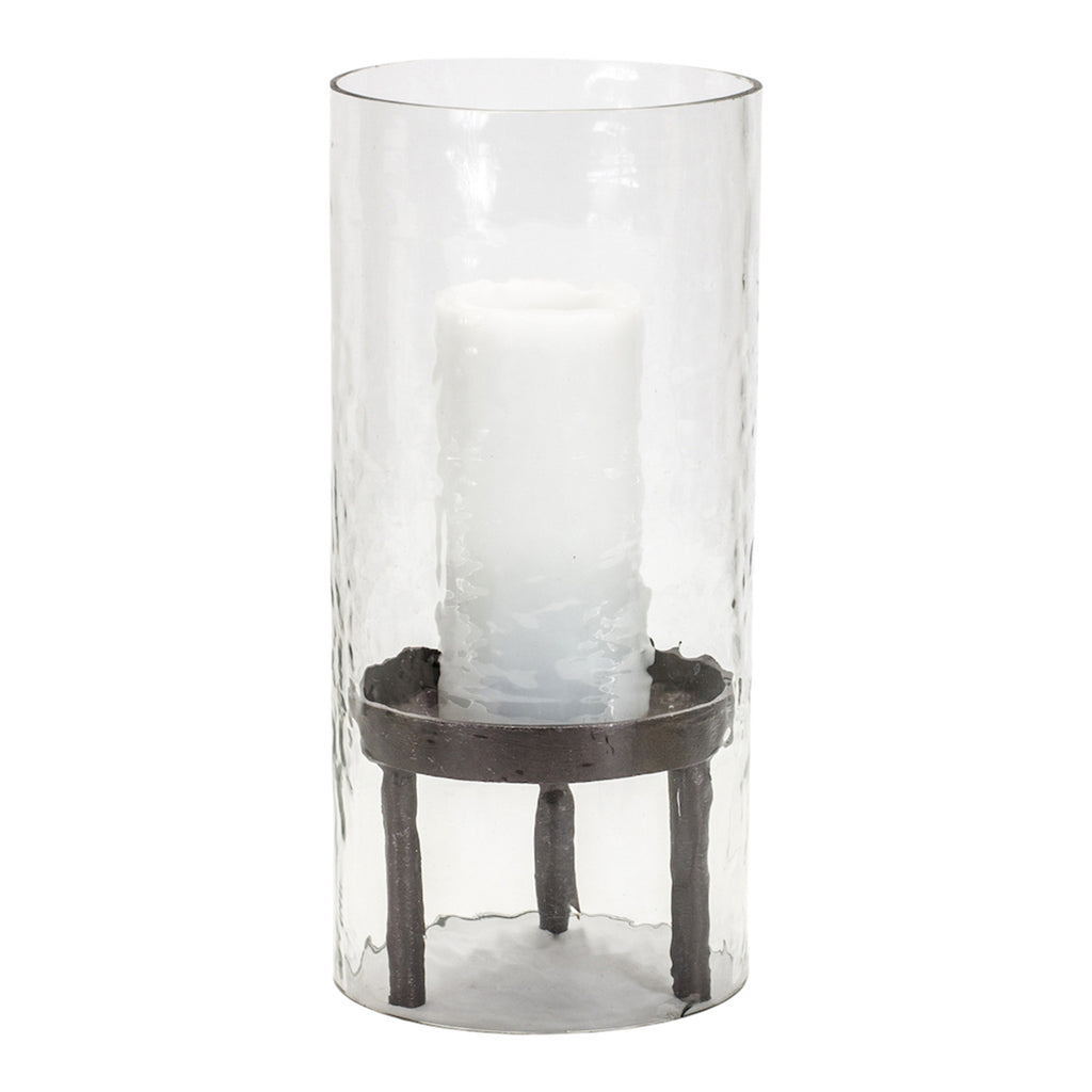 Glass covered Candle Holder - Bombay Mercantile