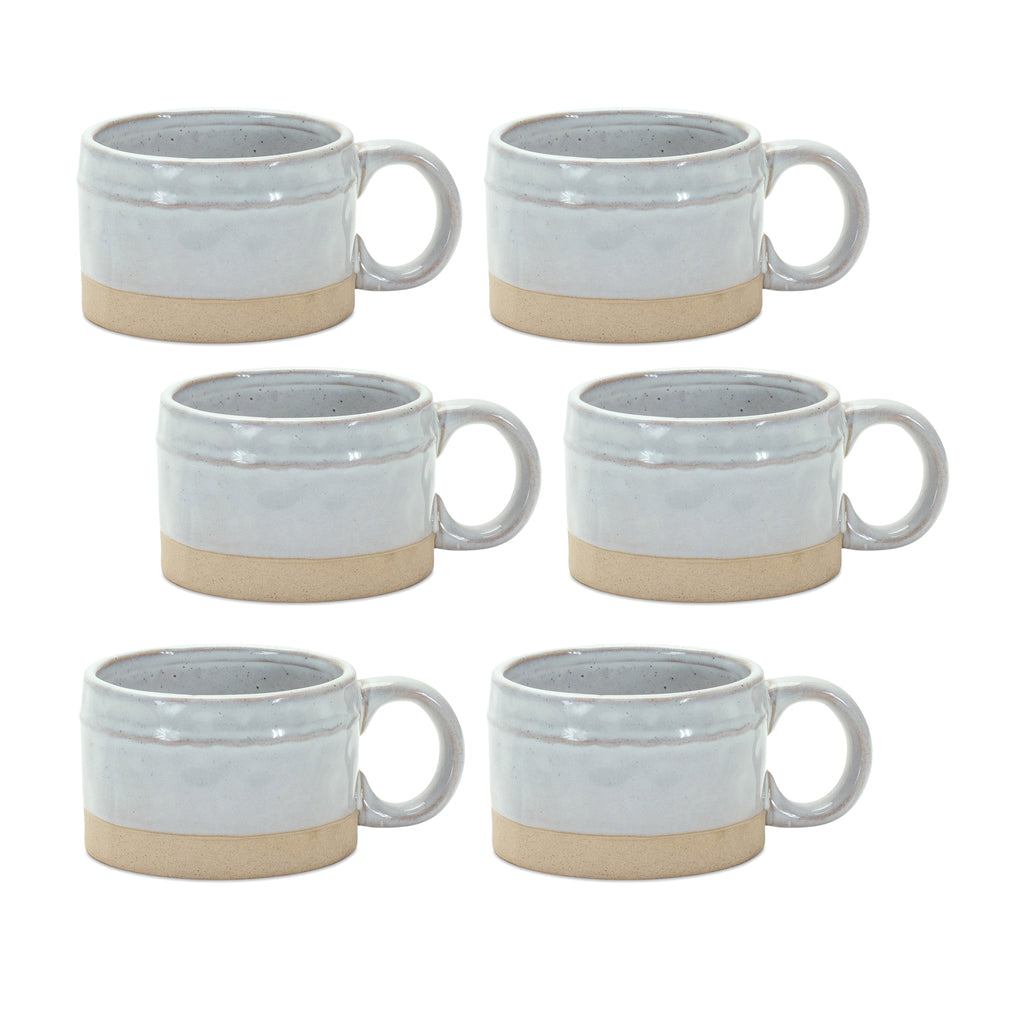 Set of 6, Porcelain Mug - Bombay Mercantile