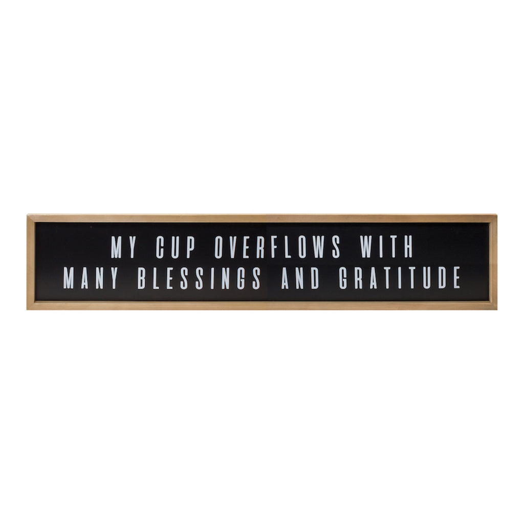 My Cup Overflows Plaque - Bombay Mercantile
