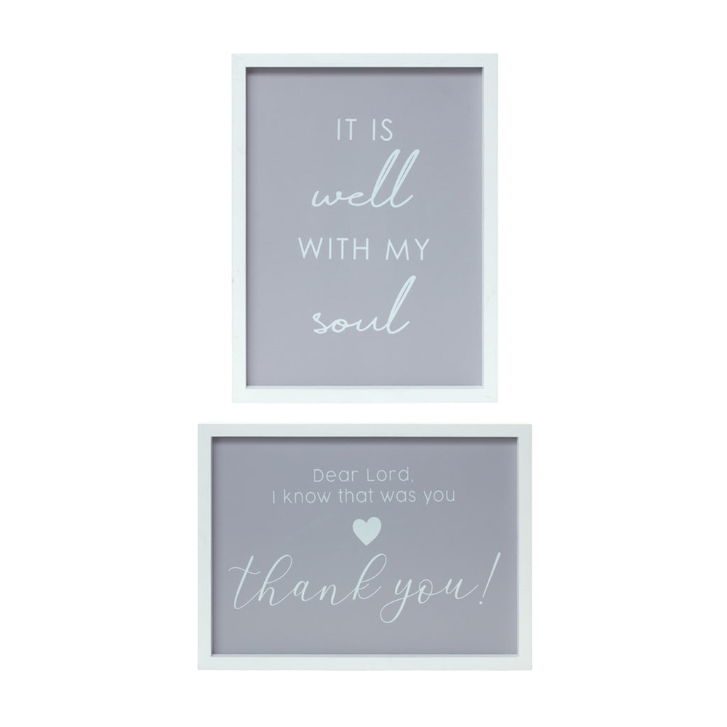 It Is Well And Thank You Plaque - Bombay Mercantile