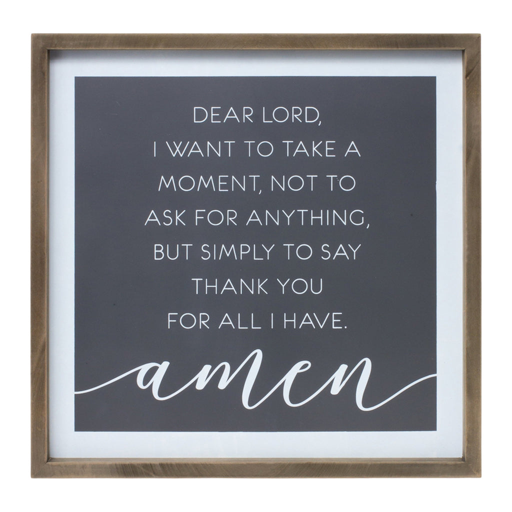 Thank You Prayer Plaque - Bombay Mercantile