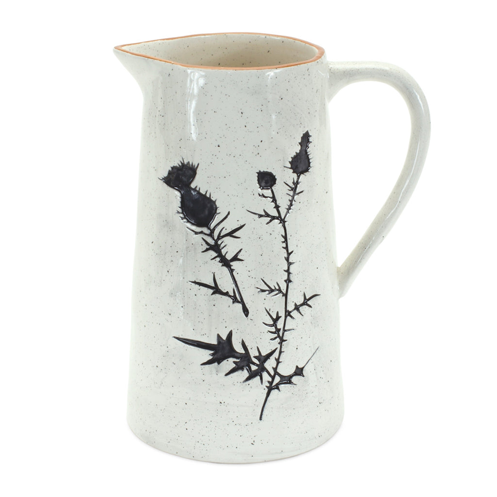 Set of 2, Ceramic Pitcher - Bombay Mercantile