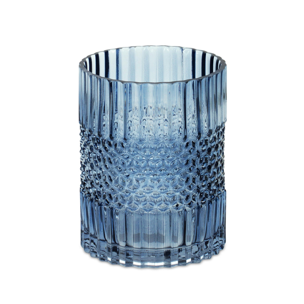 Blue Glass Vase - Bombay Mercantile
