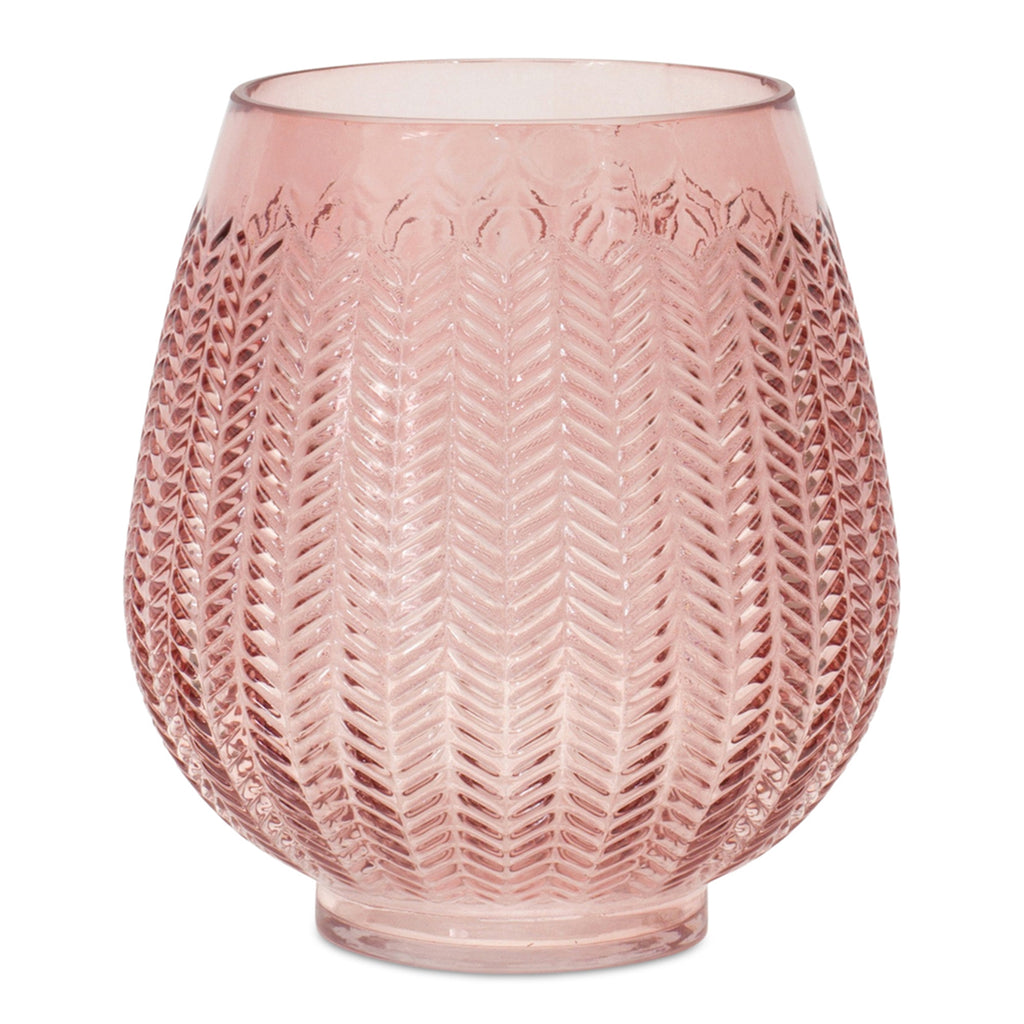 Peach Glass Vase - Bombay Mercantile