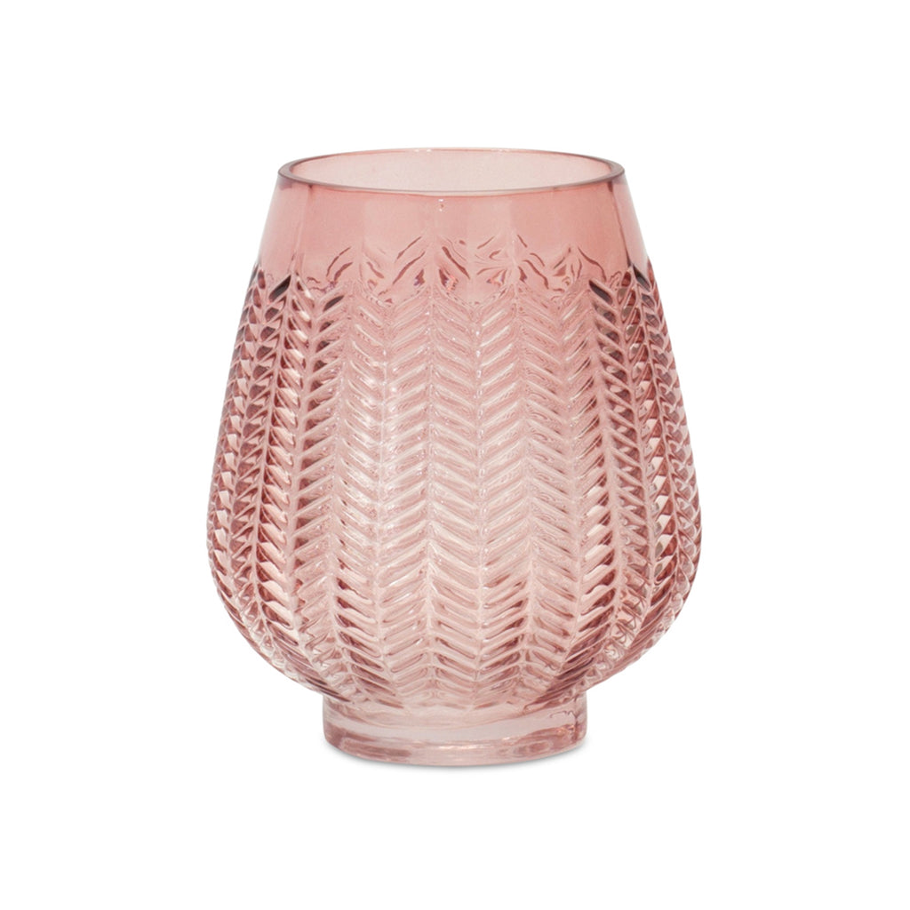 Peach Glass Vase - Bombay Mercantile